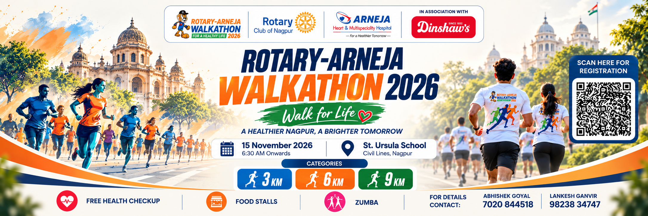 Rotary-Arneja Walkathon 2026 Poster